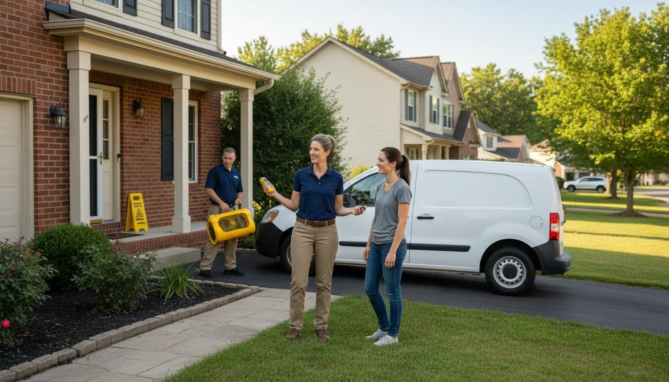 Residential water damage restoration in Forrest, IL
